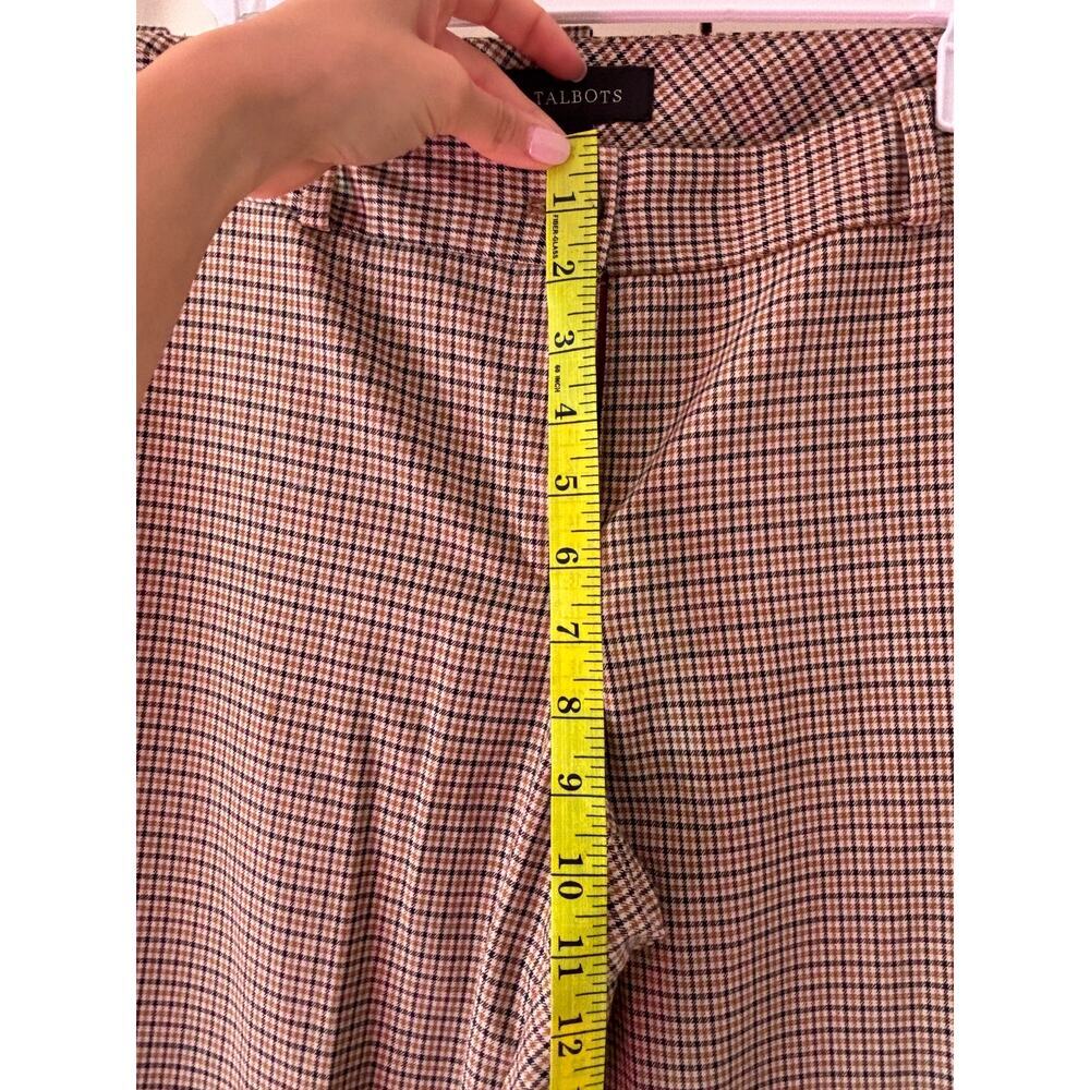 Talbots Signature Brown Plaid Dress Pants Size 8 - Picture 6 of 10